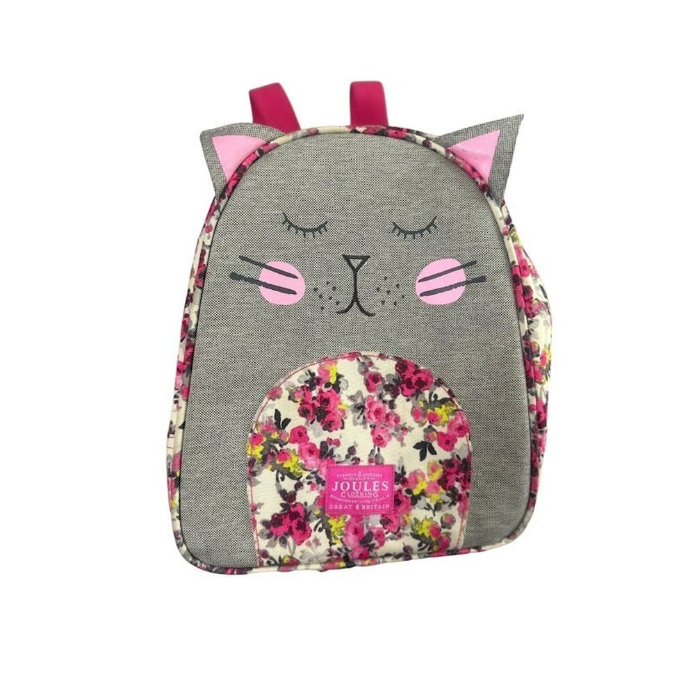 Joules Cat Lunch Box Backpack Bag‎ Zipper Small Floral Kids Girl School Travel